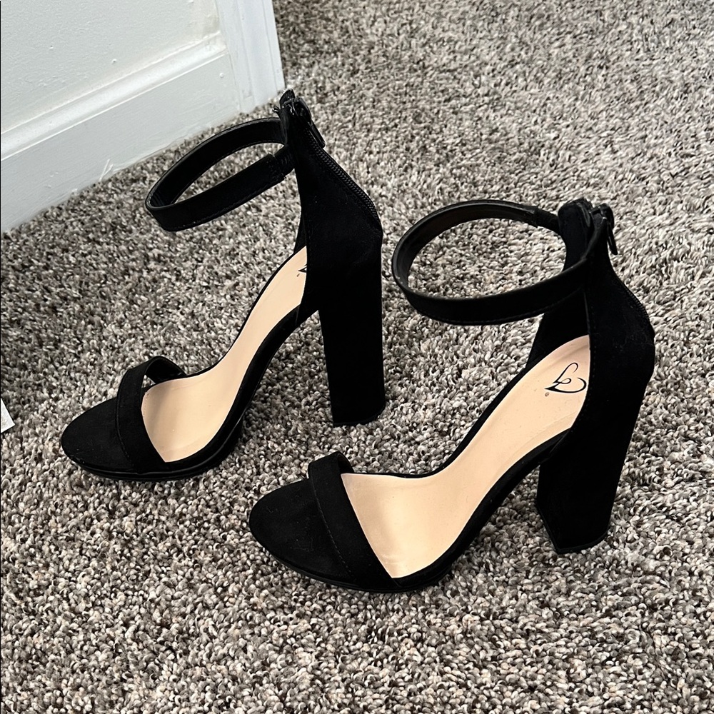 Windsor Black Block Heel Sandals